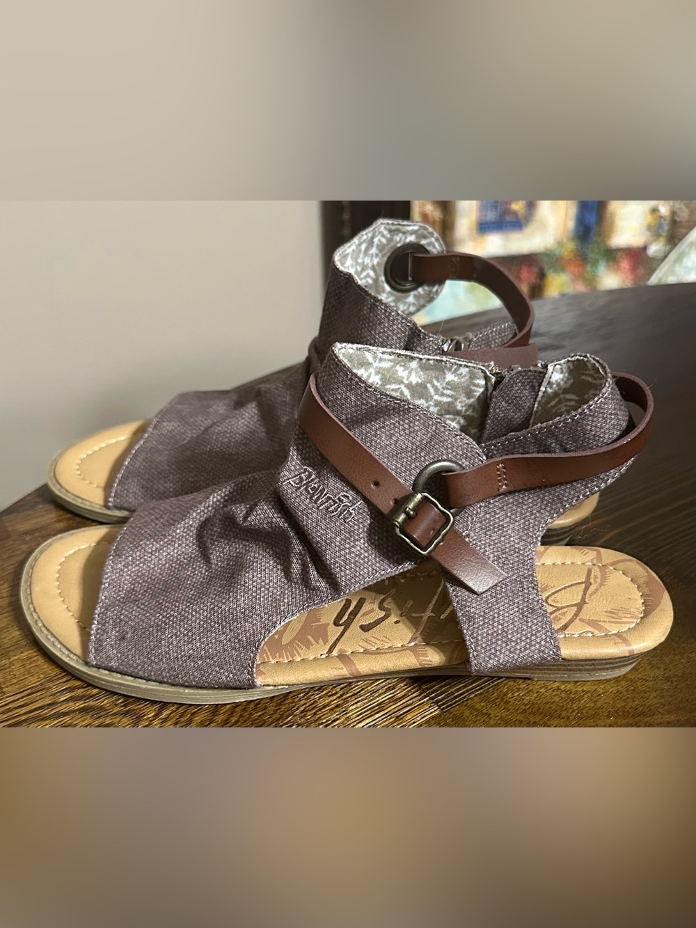 Blowfish Brown Open-Toe Ankle Strap Sandals